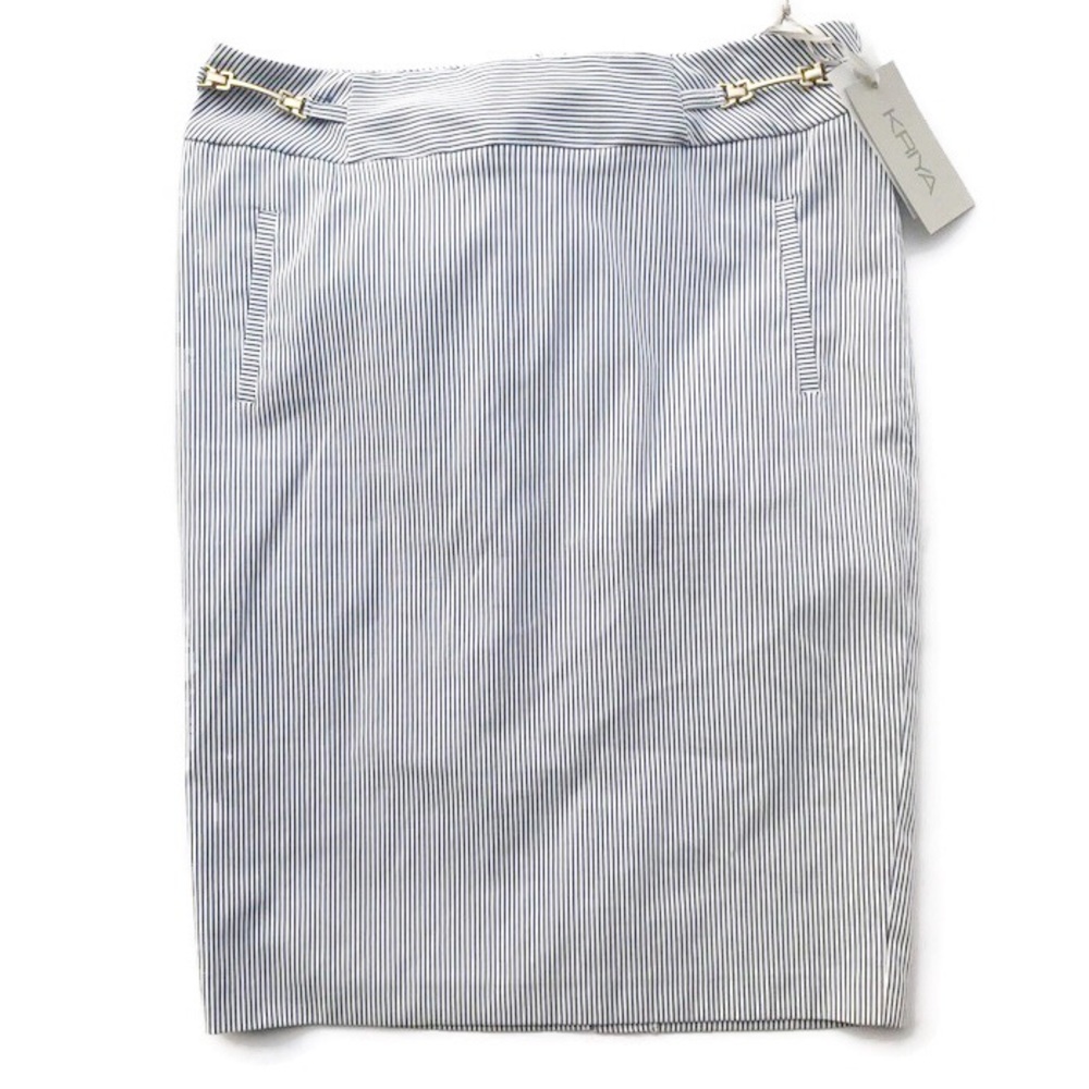 Kriya Seersucker Pencil Skirt Size Medium